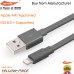 Yellowknife® Lightning to USB Cable [Apple MFi Certified], Flat / Grey 3.3FT